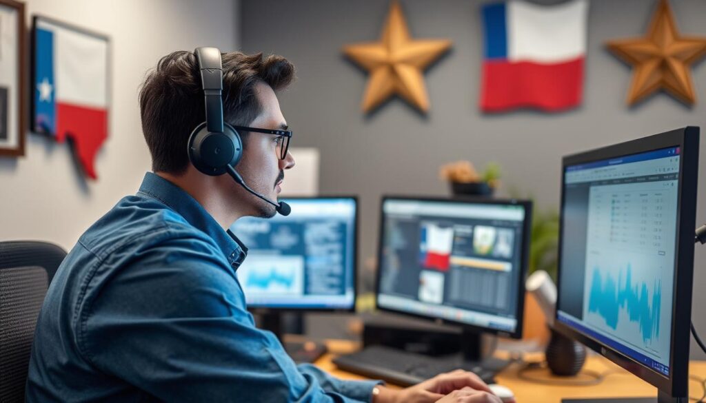 Remote IT support specialist helping Dallas client