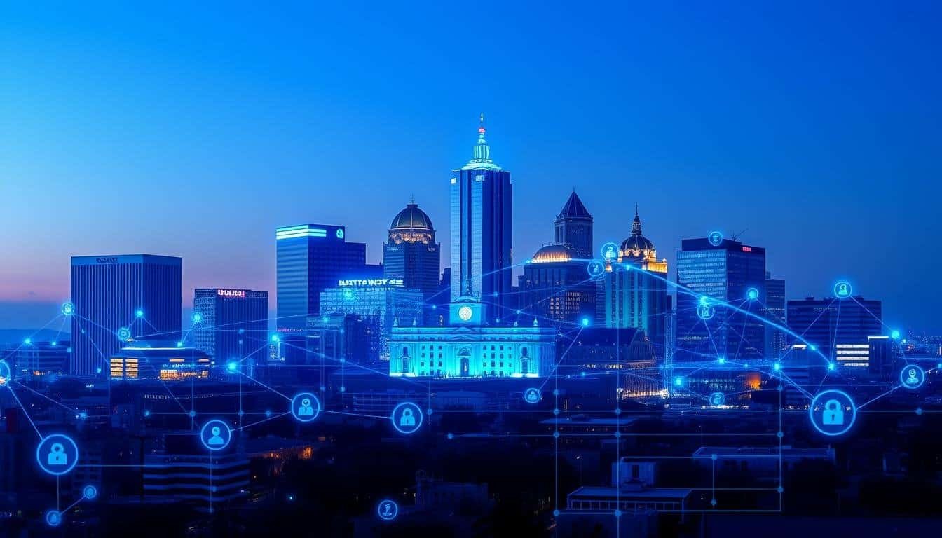 San Antonio skyline with IT infrastructure overlay showing managed IT services San Antonio TX