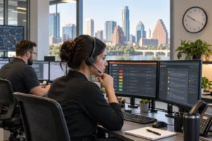 IT support response times in Austin prioritized by a service coordinator